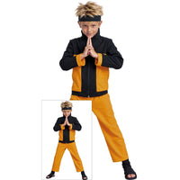 Costume de ninja orange, enfant et ado