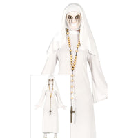 Costume de nonne fantôme blanche, adulte — vue 2