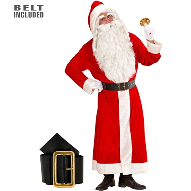 Costume de Père Noël en velours, manteau de luxe