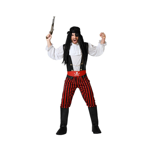 Costume de pirate à pantalon rayé, adulte