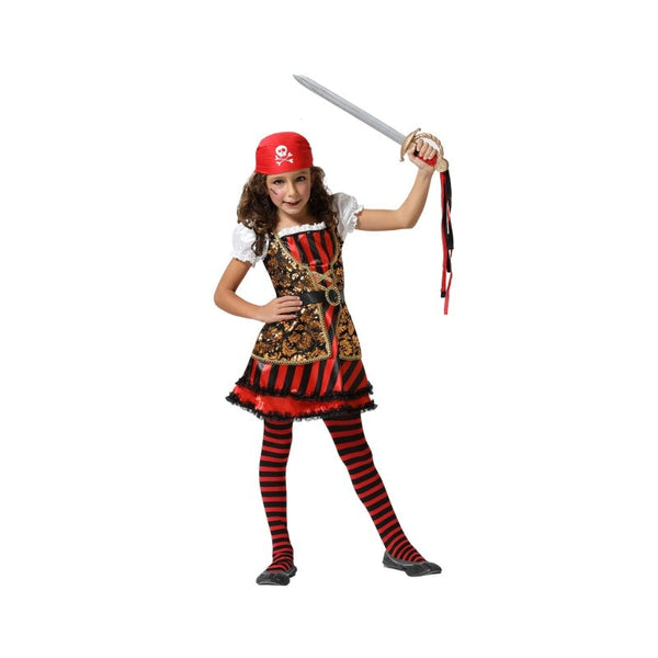 Costume de pirate à robe rayée, fille