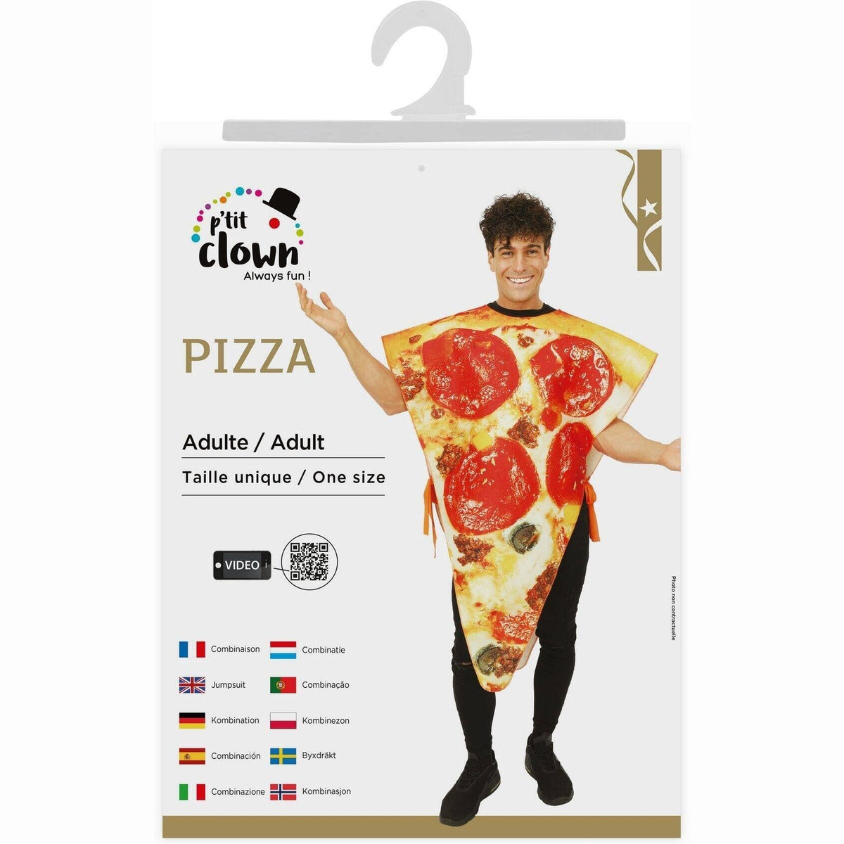 Costume de part de pizza, adulte — vue 5