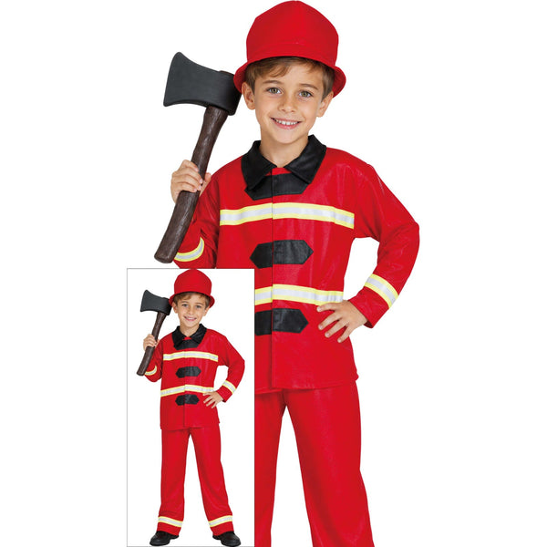 Costume de pompier rouge, enfant