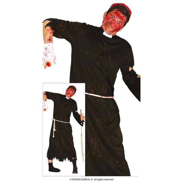Costume de prêtre zombie, adulte