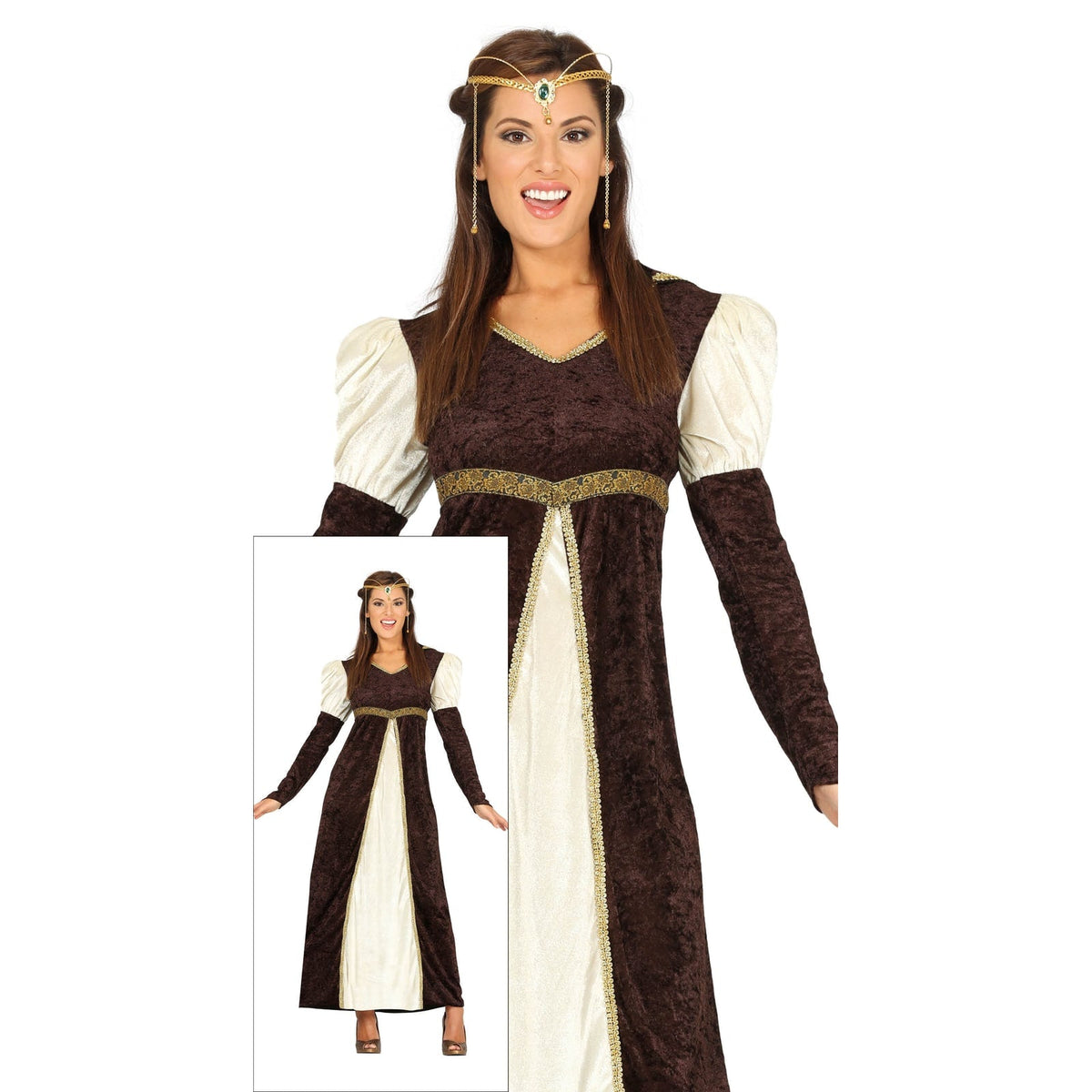 Costume de princesse médiévale, adulte
