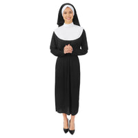 Costume de religieuse noir et blanc, adulte