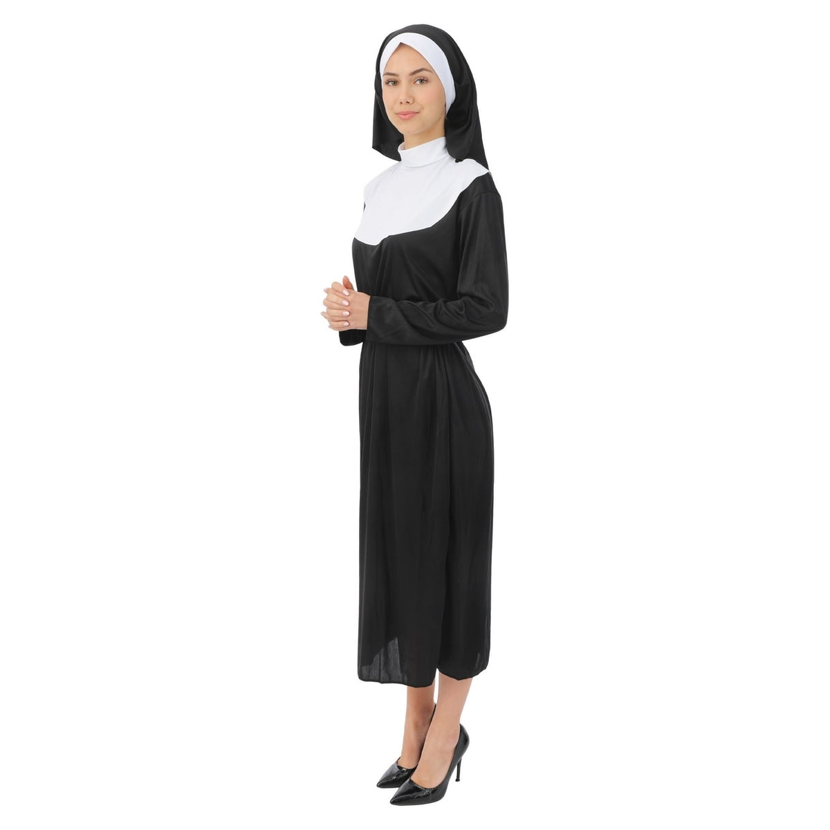 Costume de religieuse noir et blanc, adulte — vue 2