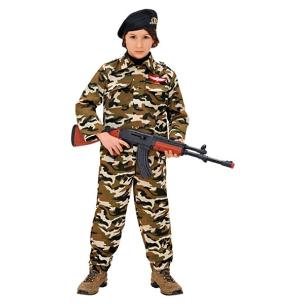 Costume de soldat camouflage, enfant