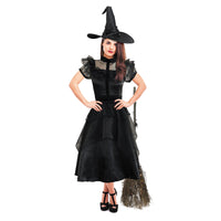 Costume de sorcière chic en robe de bal, femme