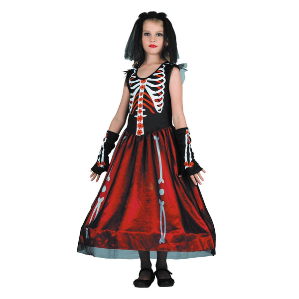 Costume squelette du jour des morts, fille
