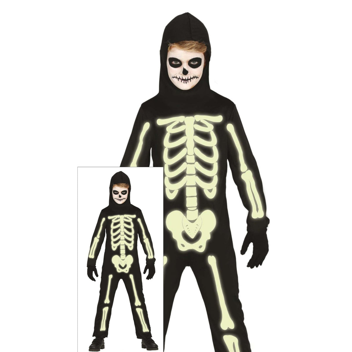 Costume de squelette phosphorescent, enfant