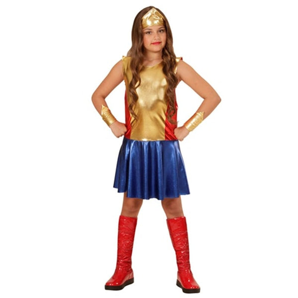 Costume de super-héroïne dorée, fille