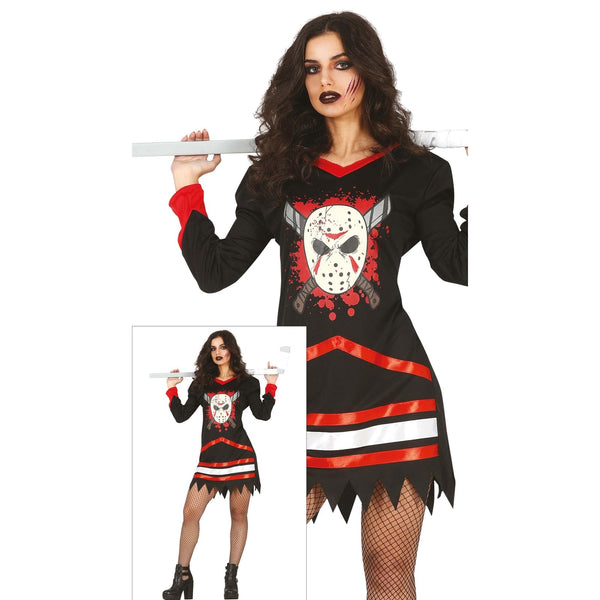 Costume de tueuse au masque de hockey, femme