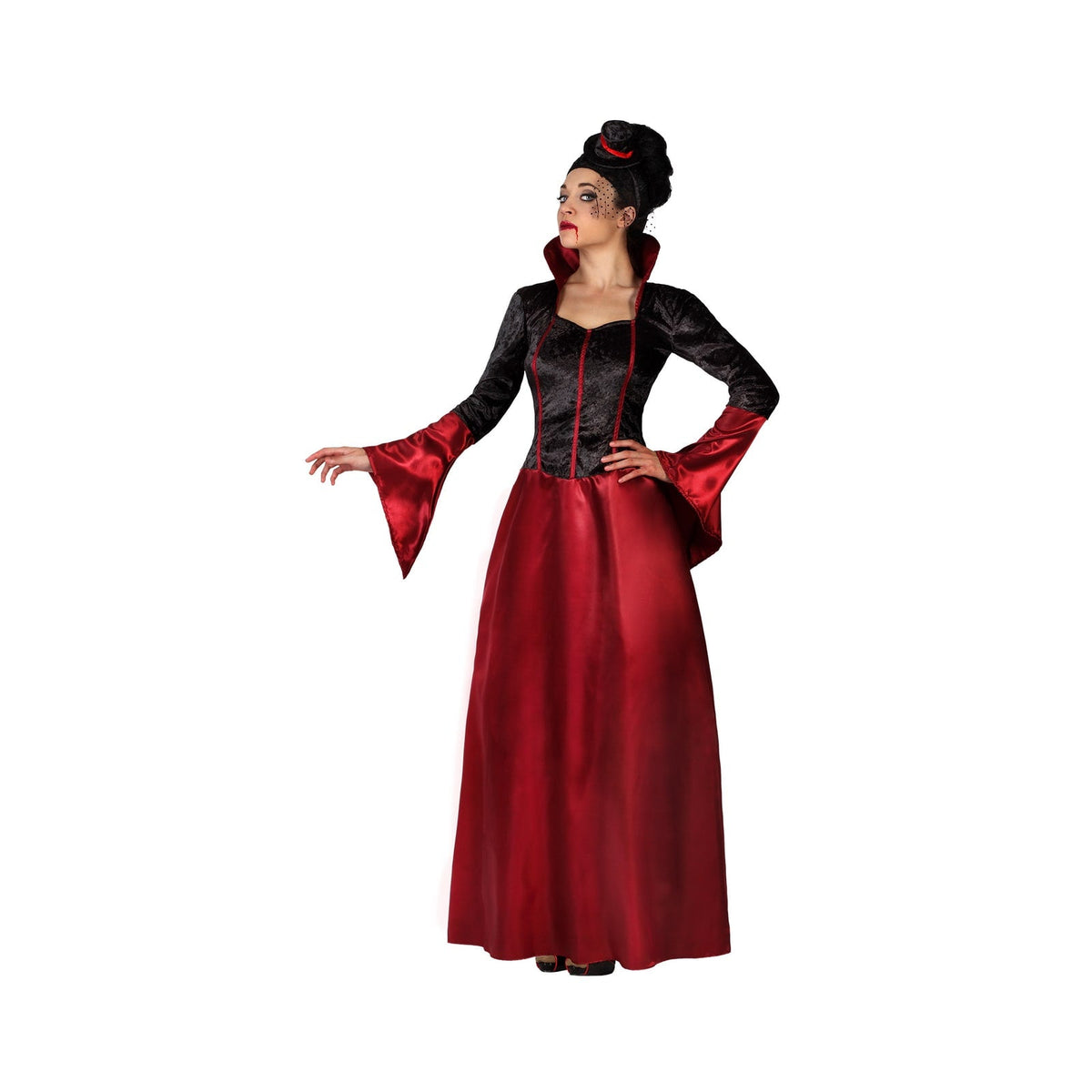 Costume de vampiresse à robe longue, femme