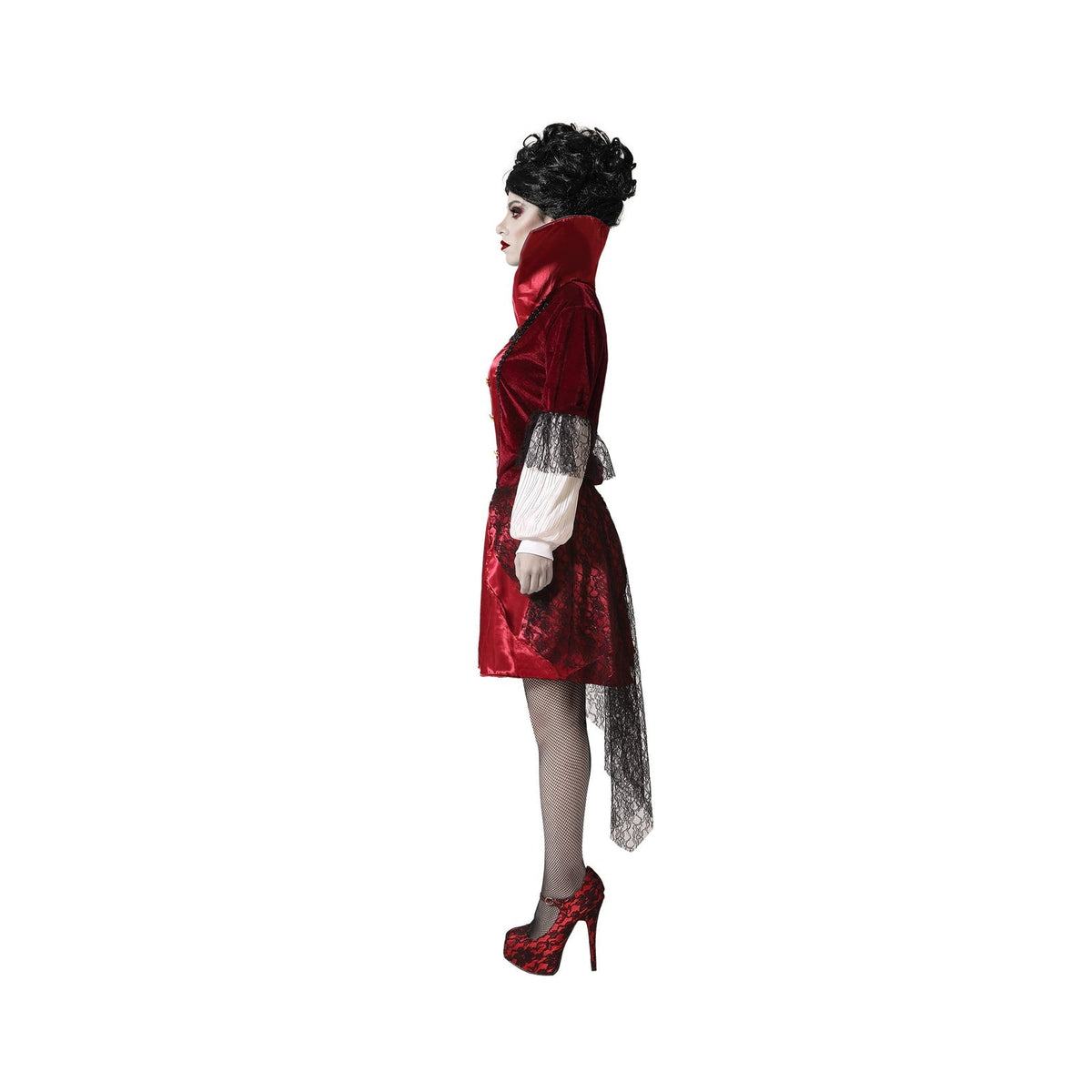 Costume de vampiresse en satin rouge, femme — vue 2