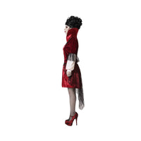 Costume de vampiresse en satin rouge, femme — vue 2