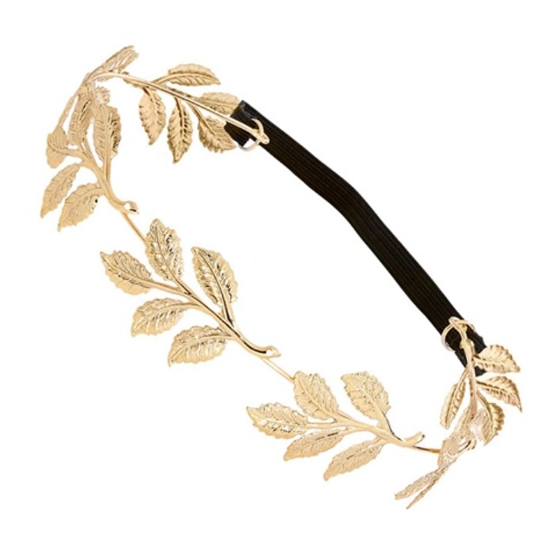 Couronne de feuilles de laurier dorées