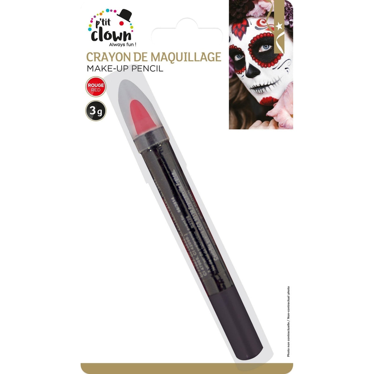 Crayon de maquillage gras, rouge ou blanc — vue 3