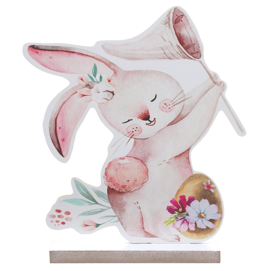 Décor lapin de Pâques en bois