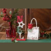 Décor lettres NOËL à poser, houx, 21 cm — vue 2
