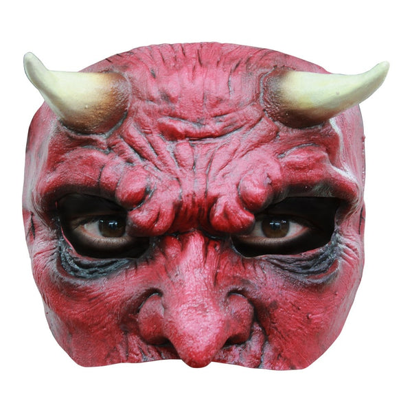 Demi-masque de diable en latex