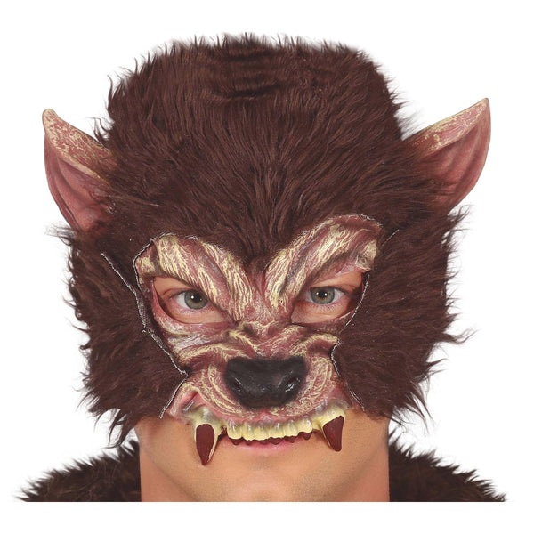 Demi-masque de loup-garou en latex