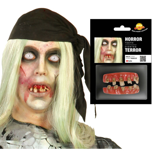 Dentier horrible de zombie