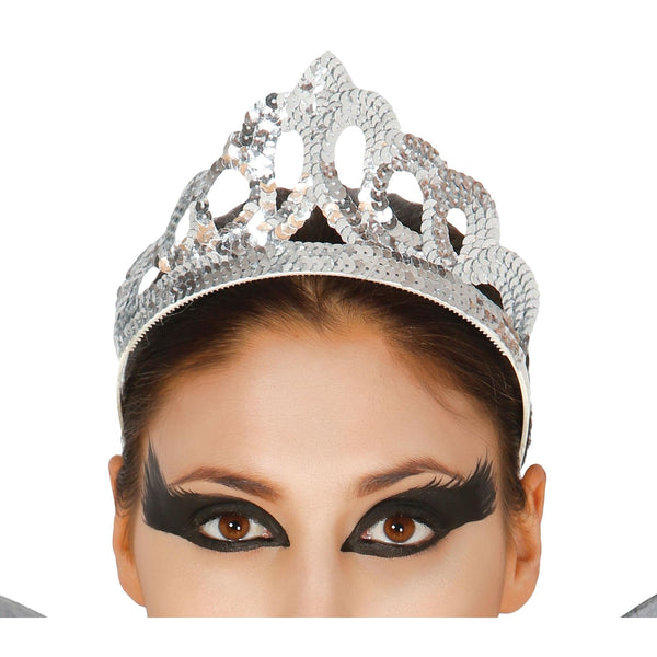 Diadème de princesse argent à paillettes