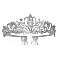 Diadème de princesse en métal argenté