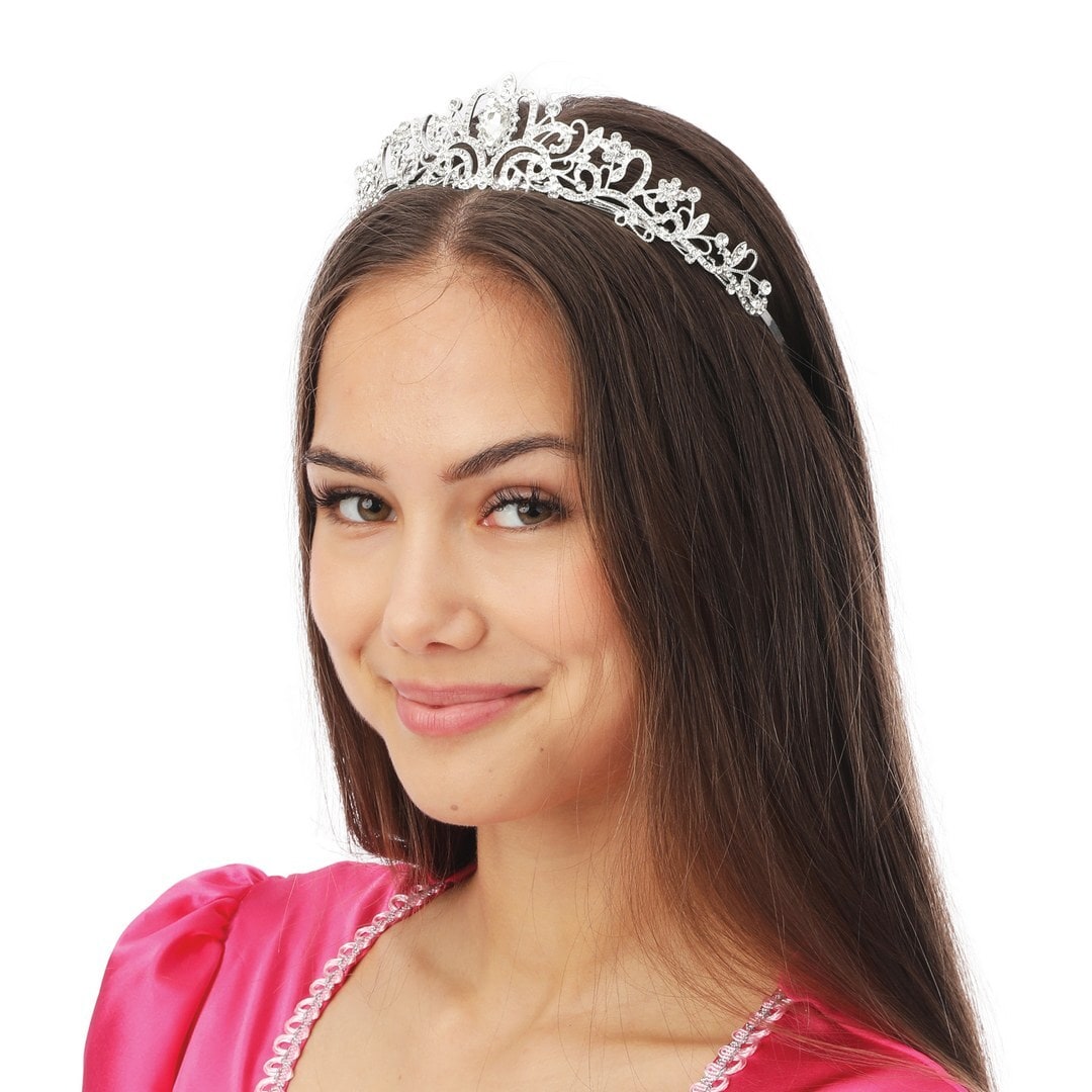 Diadème de princesse en métal argenté — vue 2