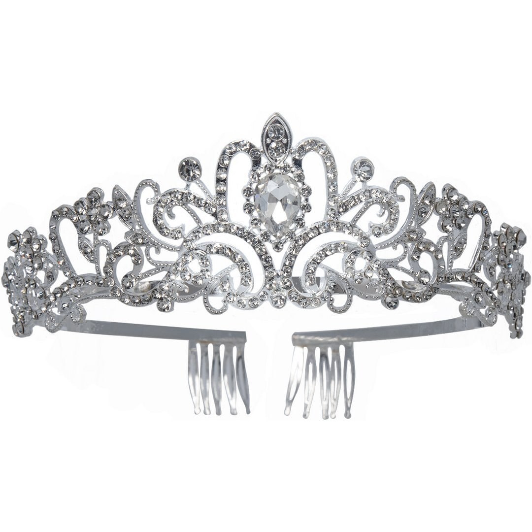 Diadème de princesse en métal argenté — vue 4