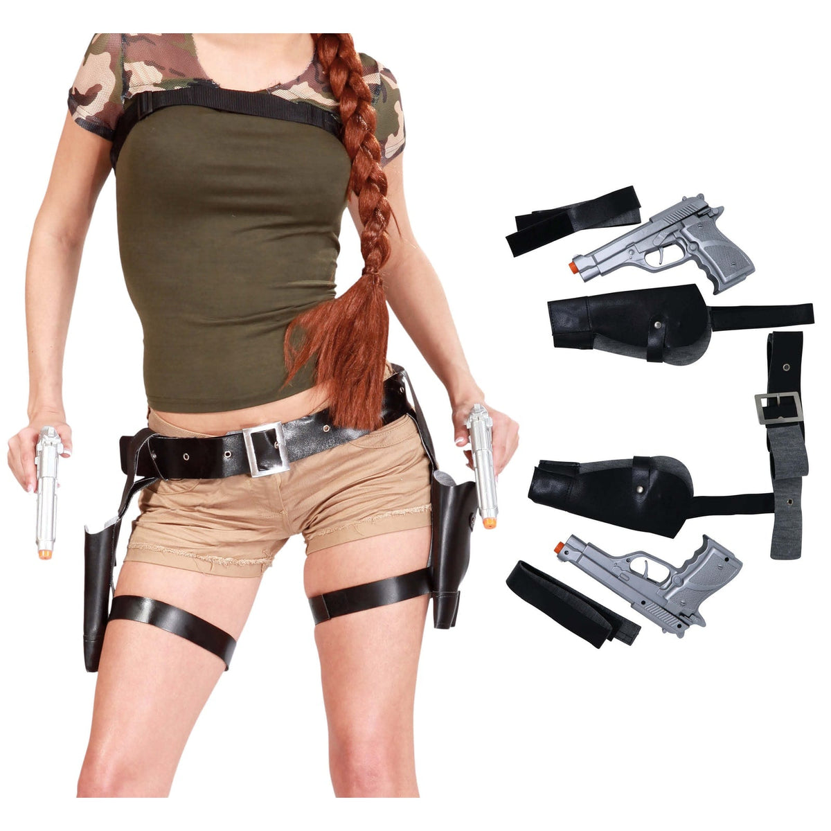 Double holster avec pistolets