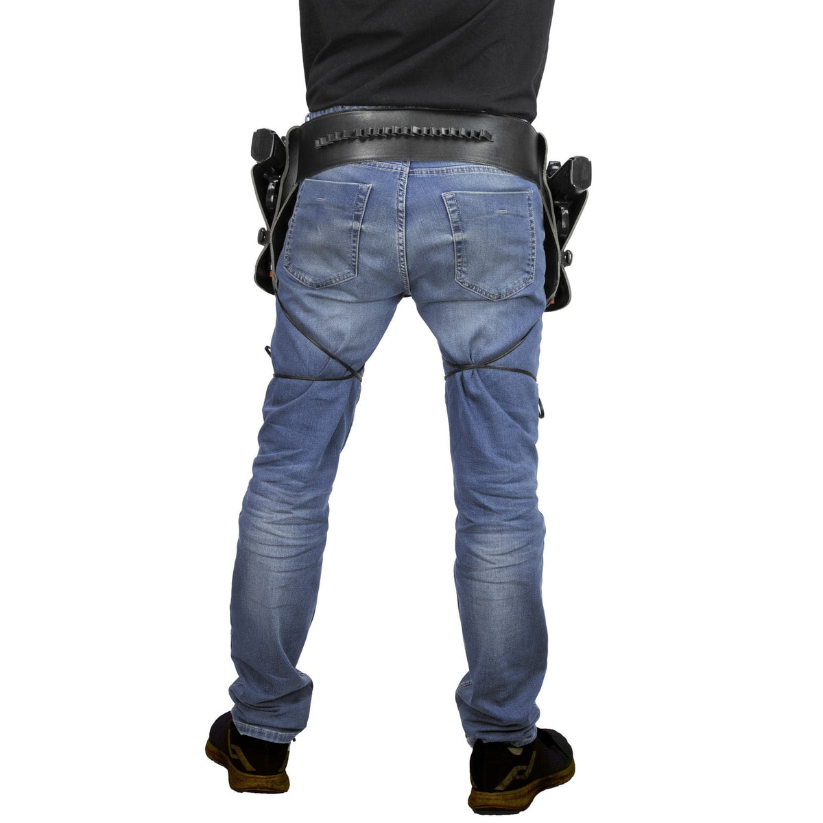 Double holster en simili cuir noir — vue 2