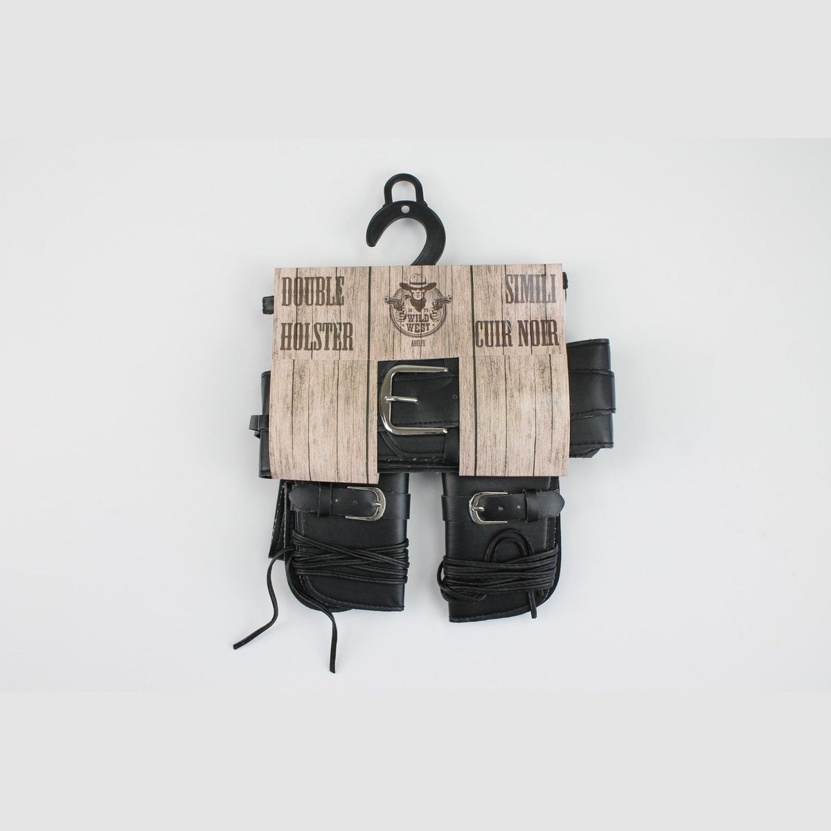 Double holster en simili cuir noir — vue 4