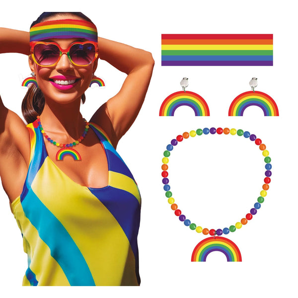 Ensemble de bijoux arc-en-ciel