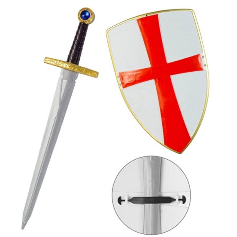 Épée et bouclier de croisé