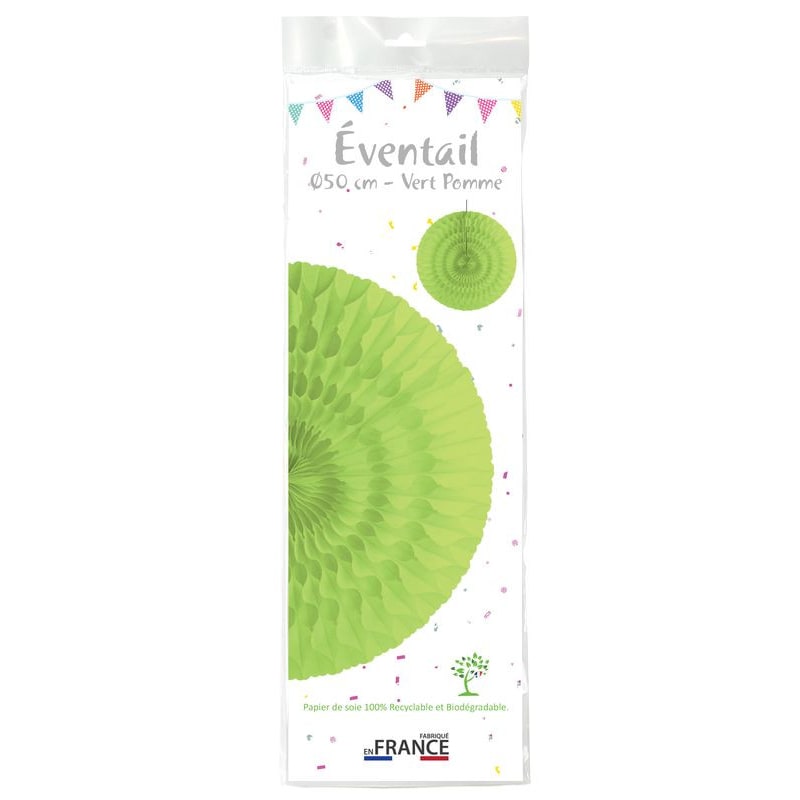 Éventail alvéolé en papier, 50 cm — vue 2