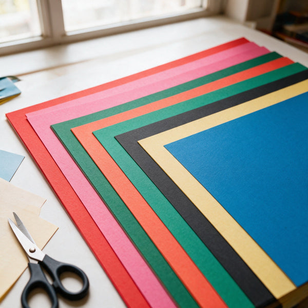 Feuille cartonnée 270 g, 50 x 65 cm, couleurs vives
