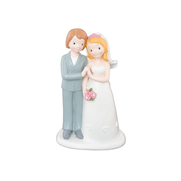 Figurine couple de mariées, 17 cm
