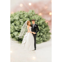 Figurine couple de mariés main dans la main, 14 cm — vue 2