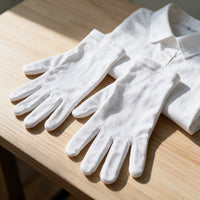 Gants blancs en polyester, taille unique élastique