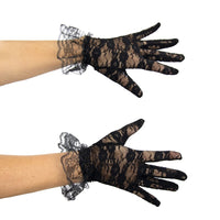 Gants courts en dentelle noire — vue 2