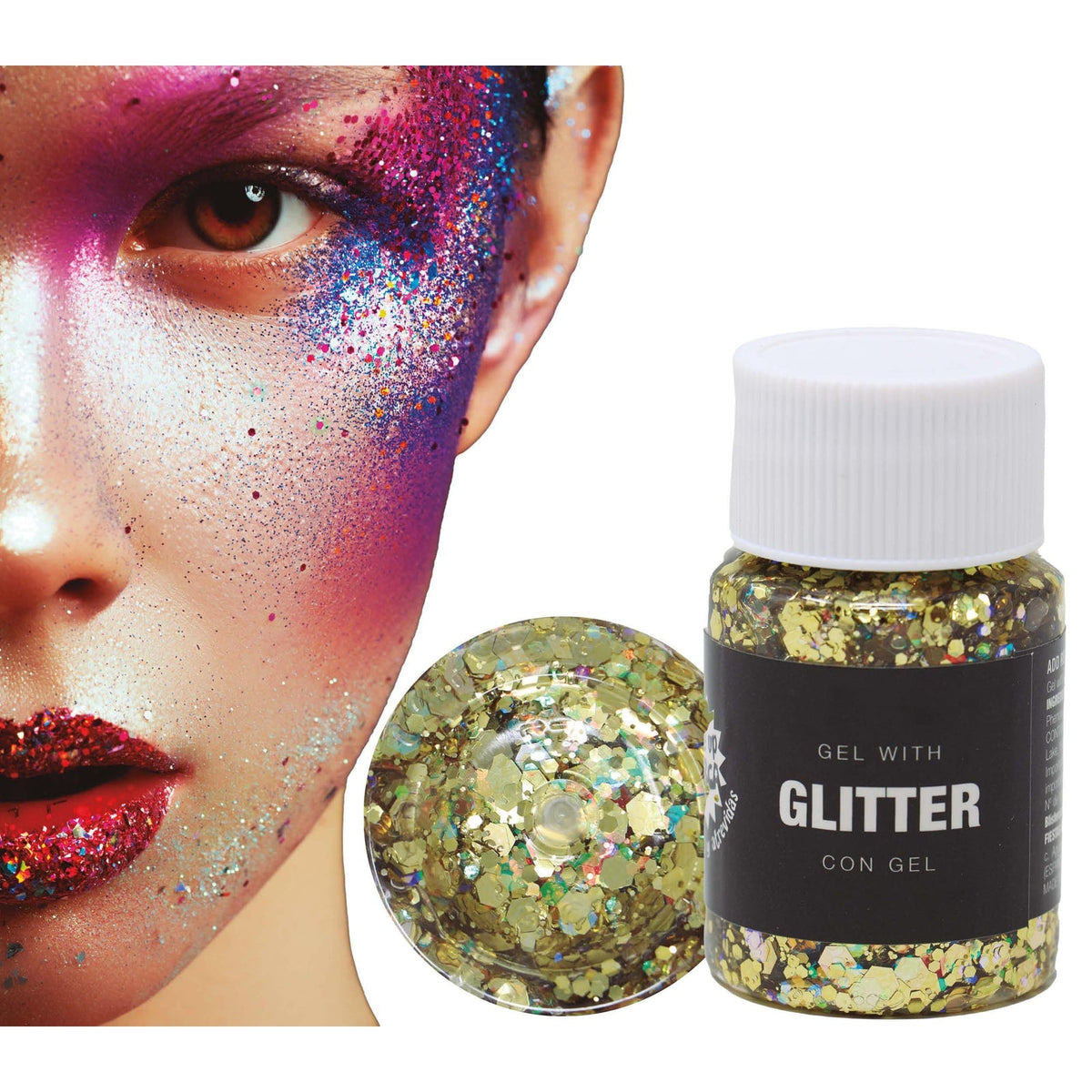 Gel pailleté or, pot de 20 g