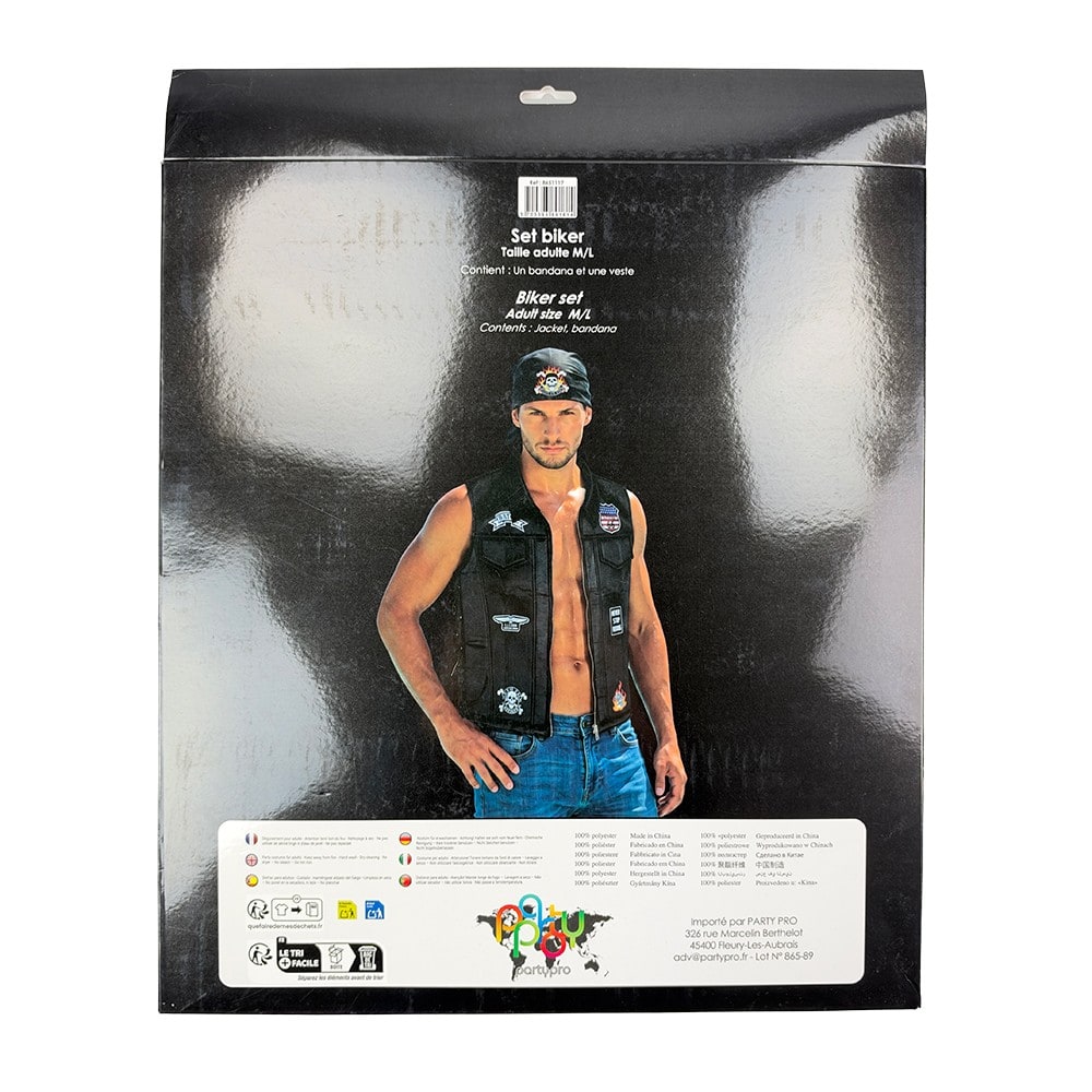 Gilet de biker avec bandana, adulte — vue 5