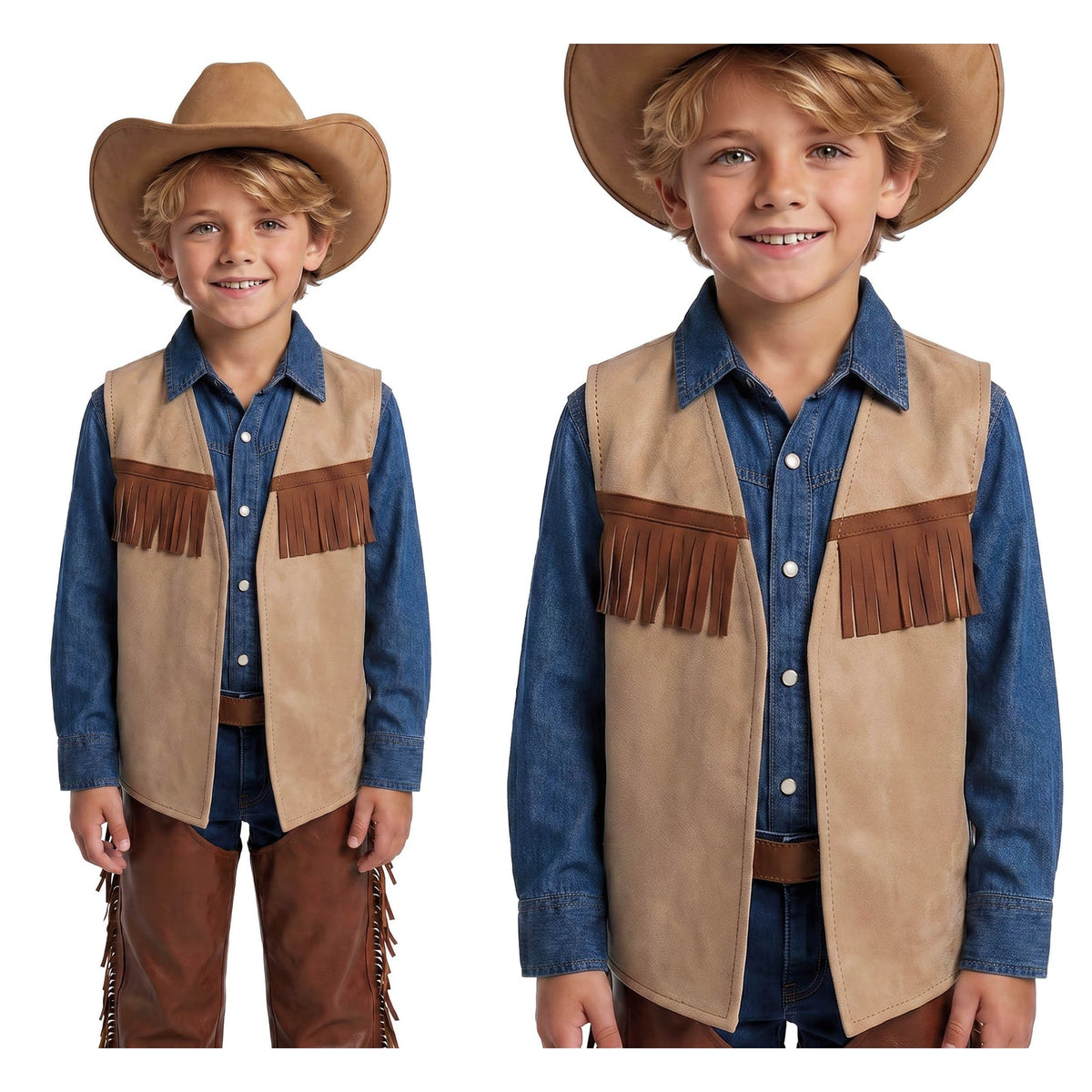 Gilet de cowboy ou d'Indien, enfant