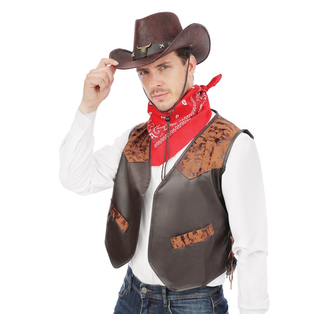 Gilet de cowboy sans manches, adulte