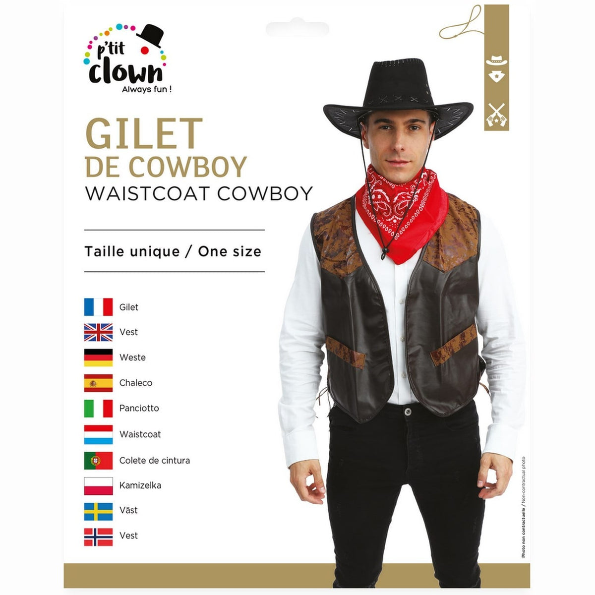 Gilet de cowboy sans manches, adulte — vue 5
