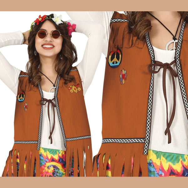 Gilet hippie à franges, taille 38-40