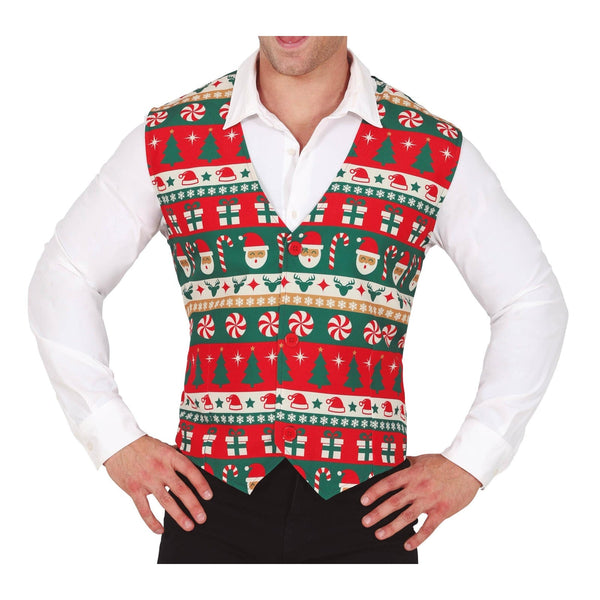 Gilet de Noël à sucres d'orge, adulte