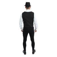 Gilet sans manches rayé noir et blanc, adulte — vue 3